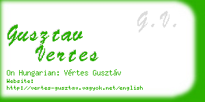 gusztav vertes business card
