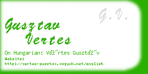 gusztav vertes business card